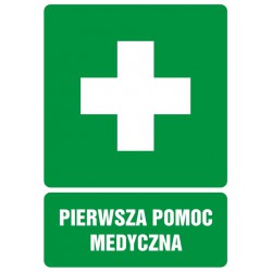 Znak: Pierwsza pomoc medyczna