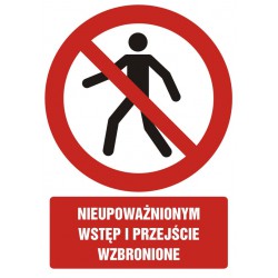 Znak: Nieupoważnionym wstęp...