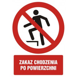 Znak: Zakaz chodzenia po...