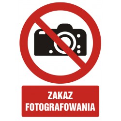 Znak: Zakaz fotografowania