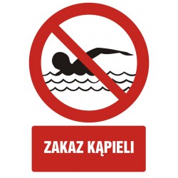 Znak: Zakaz kąpieli