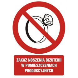 Znak: Zakaz noszenia...