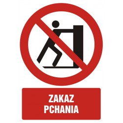 Znak: Zakaz pchania