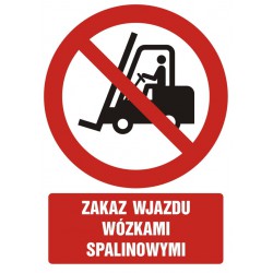 Znak: Zakaz wjazdu wózkami...