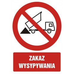 Znak: Zakaz wysypywania