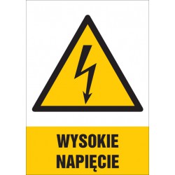 Znak: Wysokie napięcie