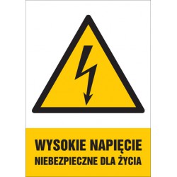 Znak: Wysokie napięcie...