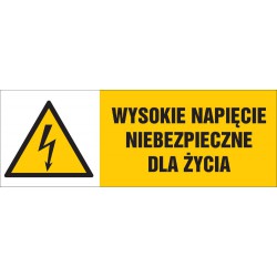 Znak: Wysokie napięcie...