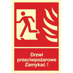 Znak: Drzwi ppoż. Zamykać!...