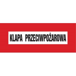 Znak: Klapa przeciwpożarowa